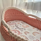 Personalisierter Moseskorb mit Verdeck (75cm x 40cm x 41cm)